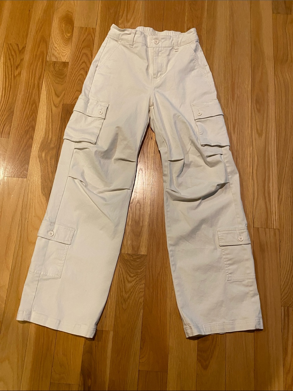 Ladies Cargo Pants in Off-White